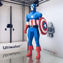 low-poly captain america Kunst biglildesign Superheld classic avengers 3d print model - Mito3D