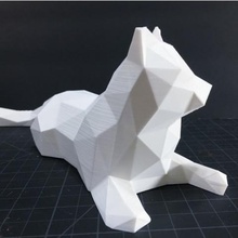 low poly cat art scan statue flattus cattus lopoly lowpoly 3d print model - Mito3D