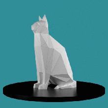 low poly gato vários baixa contagem de polígonos lowpoly gatos a casa catlove cat 3d print model - Mito3D