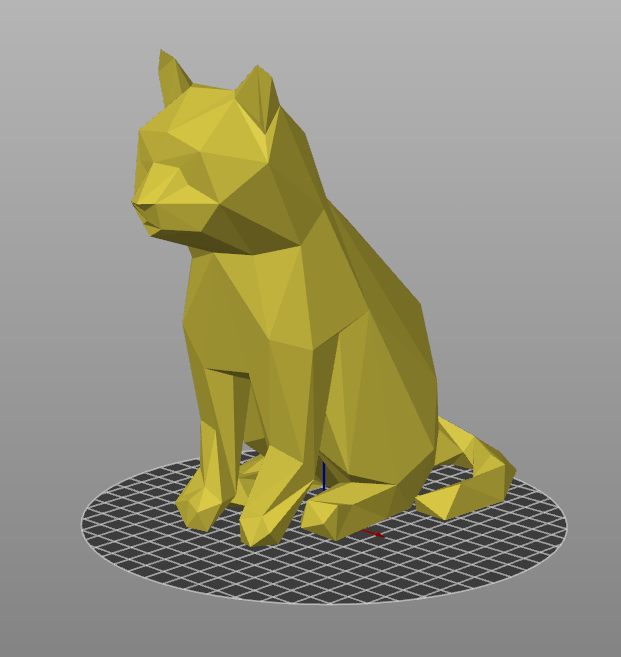 niedrig poly Katze Tier 3D print model - Mito3D