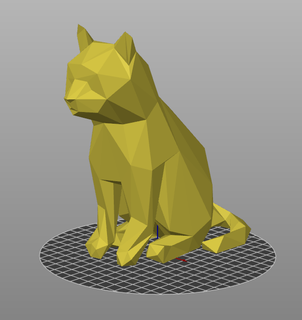 faible poly chat animal 3d print model - Mito3D