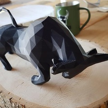 low poly charging bull home animal toy model math art lamp decoration 3d print model - Mito3D