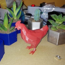 low poly de poulet jeu animal ferme lowpoly les animaux 3d print model - Mito3D