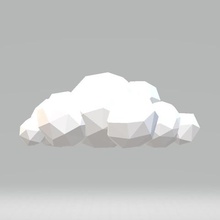 low poly cloud divers 3d print model - Mito3D