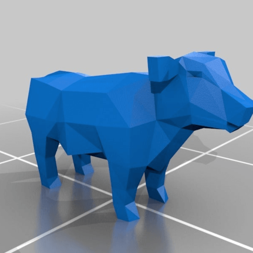 low poly cow game animals 3D print model - Mito3D
