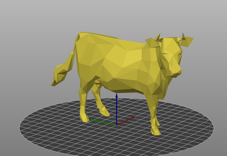 low poly cow low poly animal cow farm  3d print model - Mito3D