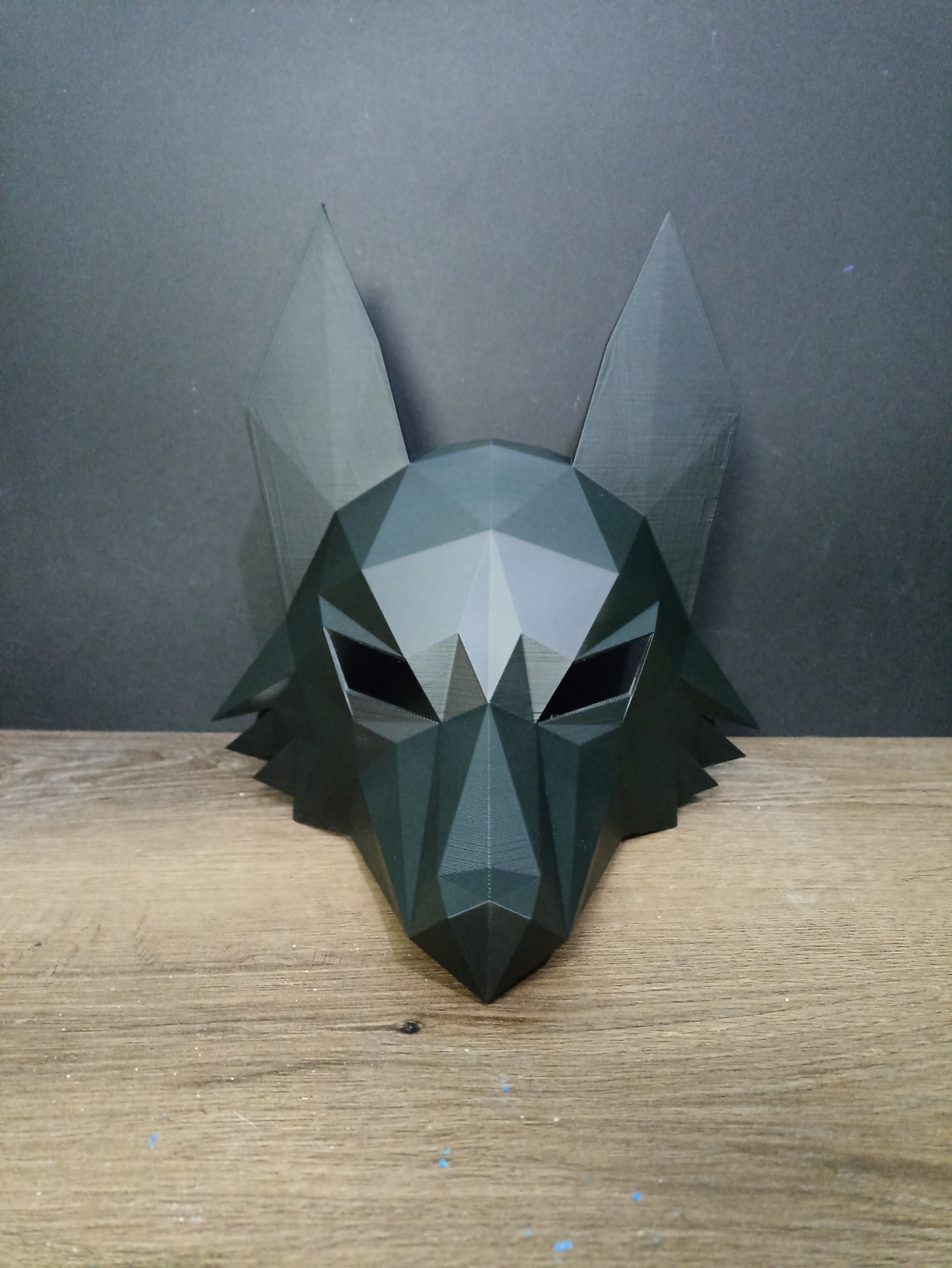 low poly coyote mask kitsune fox wolf 3D print model - Mito3D