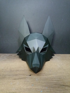 low poly coyote mask kitsune coyote fox mask low poly wolf  3d print model - Mito3D
