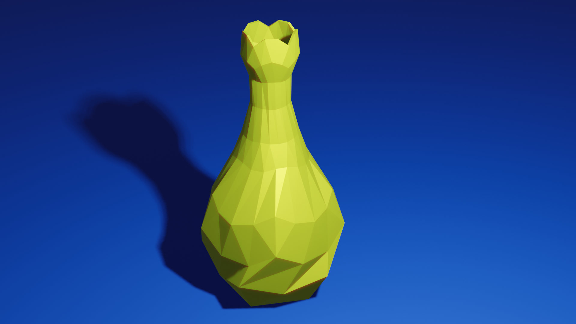 faible poly déco vase 3D print model - Mito3D