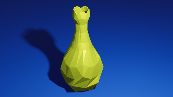 faible poly déco vase 3d print model - Mito3D