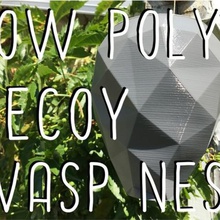 low poly leurre nid de guêpes la maison De conception 3d Impression art lowpoly le contrôle des parasites sculpture vase mode 3d print model - Mito3D