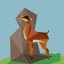 low poly deer art toy animal 3d print model - Mito3D