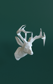 low poly deer minimal reindeer cow animals decoration home 3d print model - Mito3D