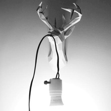 low poly deer lamp home decor head deerhead design interior house household 3d print model - Mito3D
