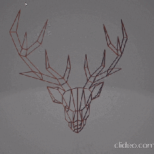 low poly deer wall decoration gadget decorate lowpoly low-poly 3d print model - Mito3D