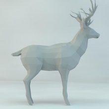 baja poli ciervo juego art juguete 3d print model - Mito3D