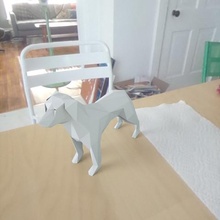 low poly cão arte 3d print model - Mito3D