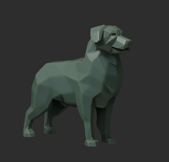 düşük poli köpek dekorasyon hayvanlar reçine fdm print3d 3d print model - Mito3D