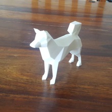 düşük poli doge sanat dekorasyon lowpoly pet heykel shiba ınu woof 3d print model - Mito3D