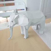 low poly d'éléphant l'art 3d print model - Mito3D