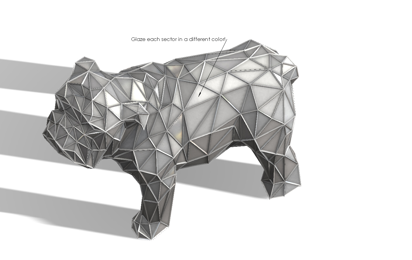 Basso poli smaltabile Inglese bulldog 3D print model - Mito3D