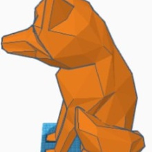 baja poli fox art animal 3d print model - Mito3D
