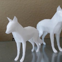 low poly fox standing art animal toy 3d print model - Mito3D