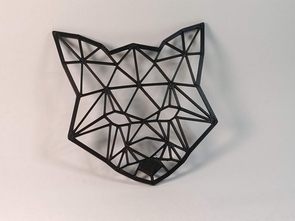 niedrig poly Fuchs Mauer Kunst Tier Zuhause Haus Dekor 3d print model - Mito3D
