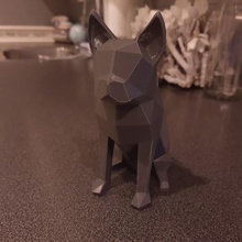 low poly french bulldog game toy 3d print model - Mito3D