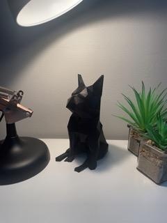 Basso poli francese bulldog arte mensola giocattolo 3d print model - Mito3D