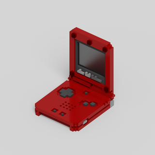 faible poly Gameboy sp modèle nintendo ringard bureau jouet voxel amusement 3d print model - Mito3D