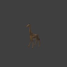 low-poly giraffe Kunst 3d print model - Mito3D
