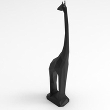 baja poli jirafa art la 3dbras facetas animal escultura decoración bull 3d print model - Mito3D