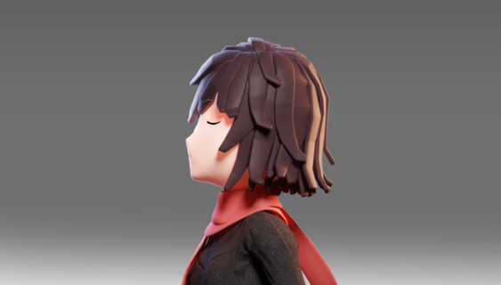 low poly girl girl low poly girl textured girl  3d print model - Mito3D