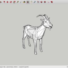 low poly goat various 3d print model - Mito3D
