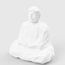 low poly great buddha art japanese 3d print model - Mito3D