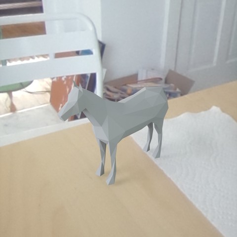 low poly horse art 3D print model - Mito3D