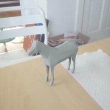 low poly cheval l'art 3d print model - Mito3D