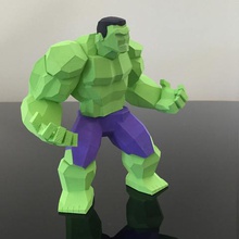 low poly hulk art toy designer biglildesign marvel avengers superhero superheroes 3d print model - Mito3D