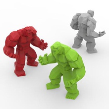 low poly hulk v2 art biglildesign designer de jouets avengers marvel super-héros toy 3d print model - Mito3D