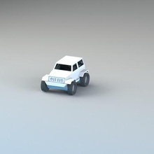 low poly jeep impression endroit jeu jouet voiture toycar lowpoly minicar printinplace 3d print model - Mito3D