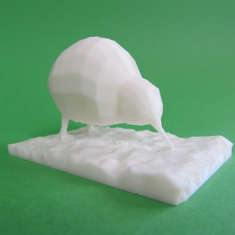 low poly kiwi art - zélande de nouvelles la nouvelle-zélande oiseau 3D print model - Mito3D