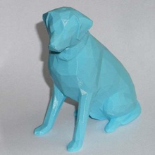düşük poli labrador köpek Heykeli sanat 3d tarama hayvan artec lowpoly poly yineleme heykel tarar kopyaları 3d print model - Mito3D