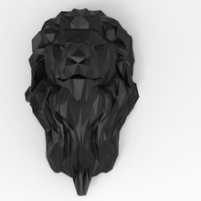 low poly leone art 3dbras sfaccettato animale la scultura arredamento bull poli basso 3d print model - Mito3D