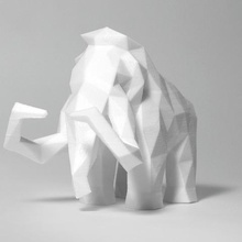 low poly mammut art arti sculture sfaccettato antichi extincted animali decori scrivania giocattoli 3d print model - Mito3D