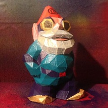 low poly marketbot gnome art gnomeremix sculture 3d print model - Mito3D