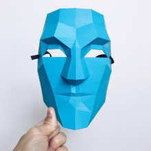 low-poly-Masken Kunst biglildesign polygon halloween 3d print model - Mito3D