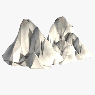 low poly mountains landscape nature geometric mountain abstract sunset trees blue minimalist sky water forest hills adventure lowpoly travel 3d print model - Mito3D