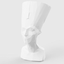 low-poly Nofretete Kunst 3d print model - Mito3D
