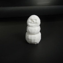low poly organico pupazzo di neve gioco 3d print model - Mito3D